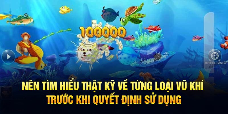 Nên tìm hiểu thật kỹ về từng loại vũ khí trước khi quyết định sử dụng